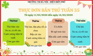 Thực đơn bán trú Tuần 35, Năm học 2025-2026